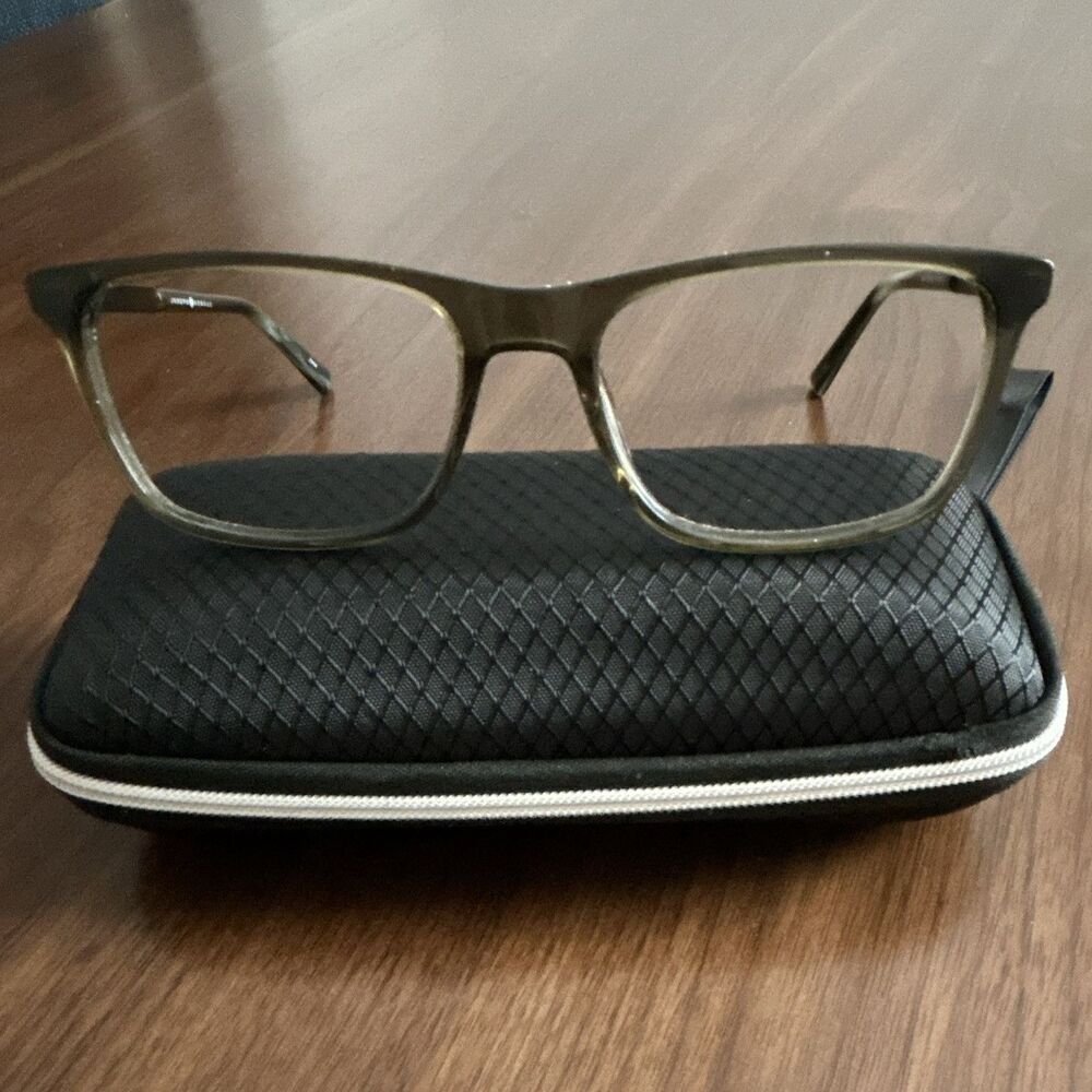 Joseph Abboud JAA107 Olive Crystal  Eyeglass Frame size 53-17-140 used w/case